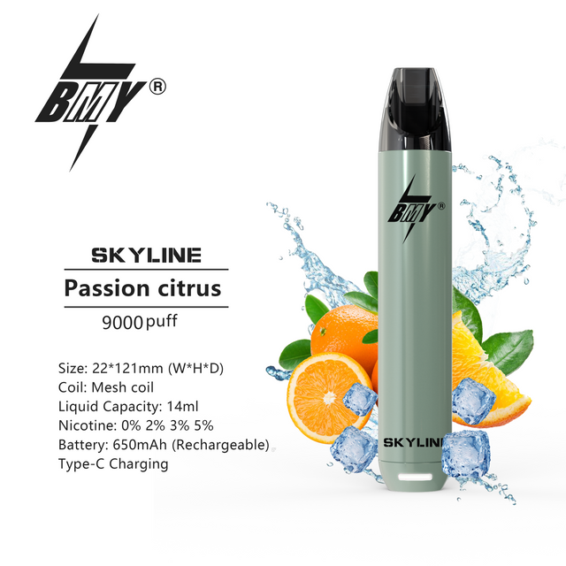 BMY-Skyline 9000 Puffs wiederaufladbarer Einweg-Vaporizer