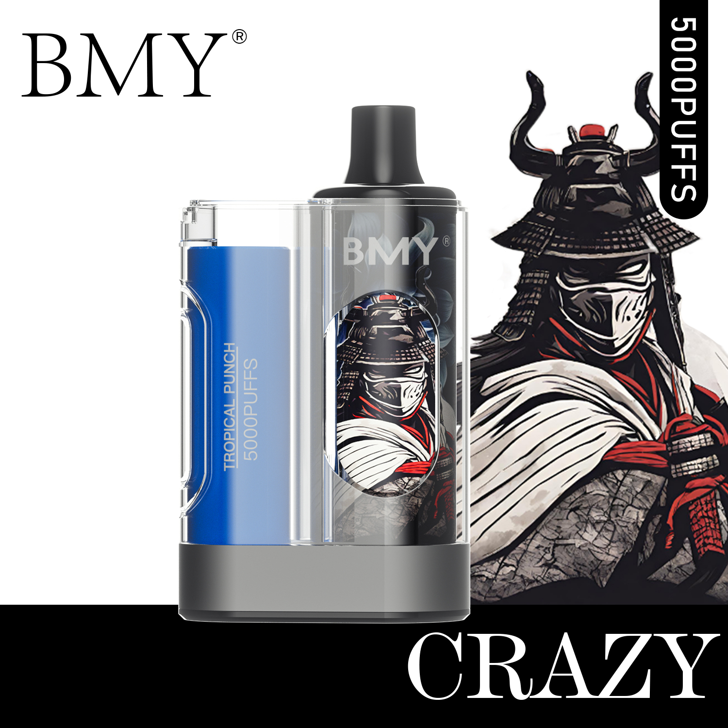 BMY Crazy austauschbare 10-ml-Pod-Bar-Kartusche, Einweg-5000 Züge